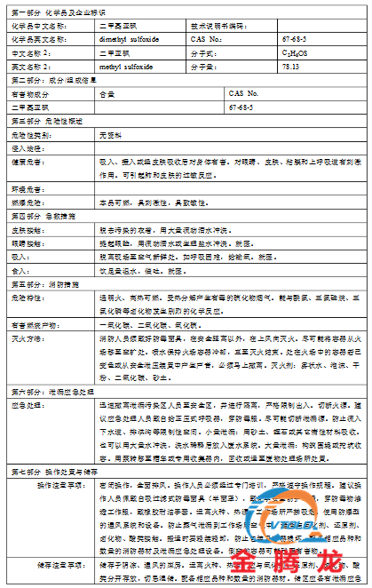二甲基亚砜（DMSO）msds(图1)